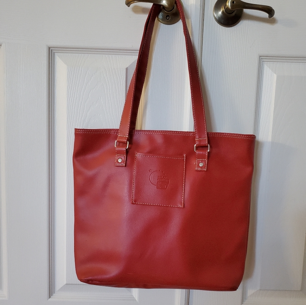 Soft Red Leatherette Laptop Case